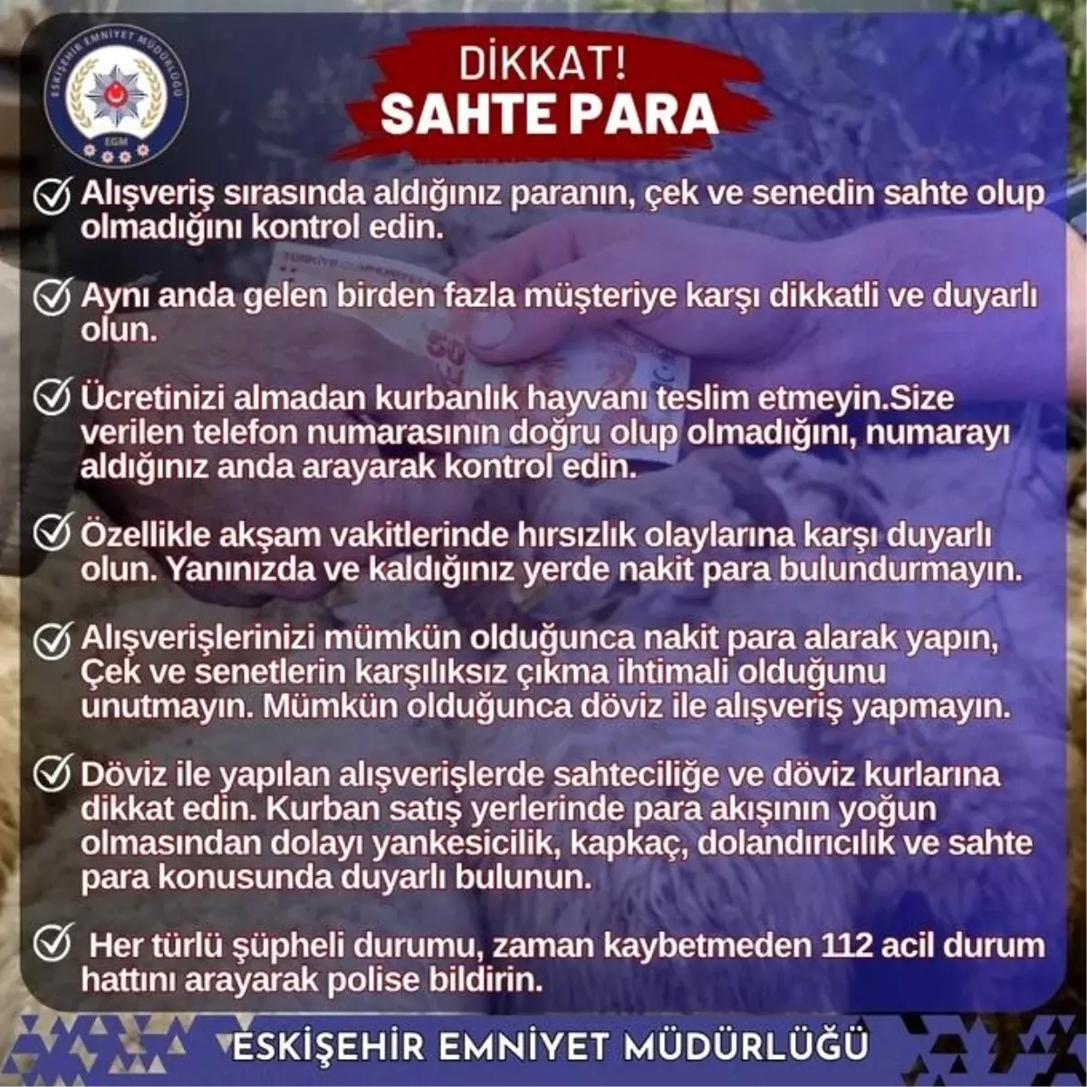 Eskişehir'de Kurban Alışverişine Dikkat!