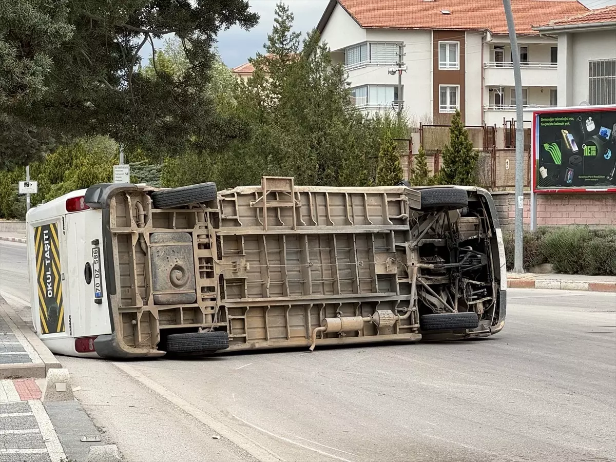 Karaman'da okul servisi kaza yaptı, 7 yaralı