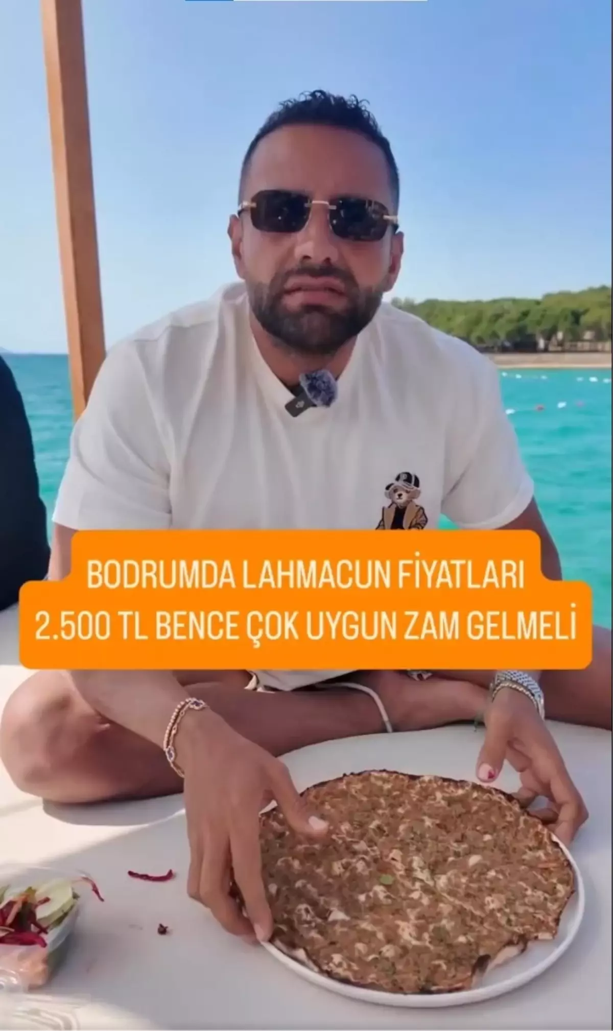 Bodrum'da 1 lahmacuna servet ödedi! Yaptığı yorum bomba