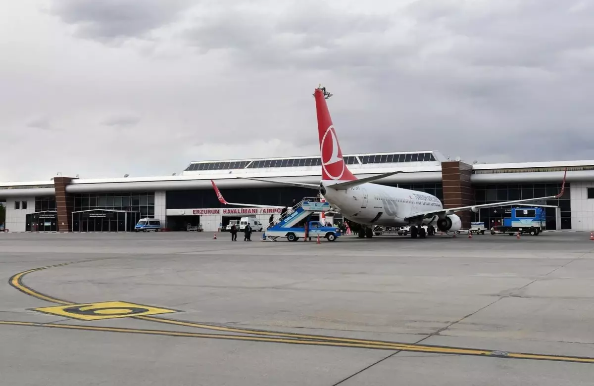 Erzurum Hava Limanı'nda Uçuş Rakamları Arttı