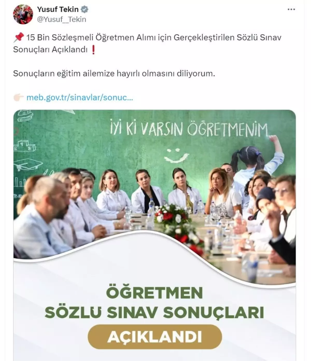 Sözleşmeli Öğretmen Sınav Sonuçları Açıklandı