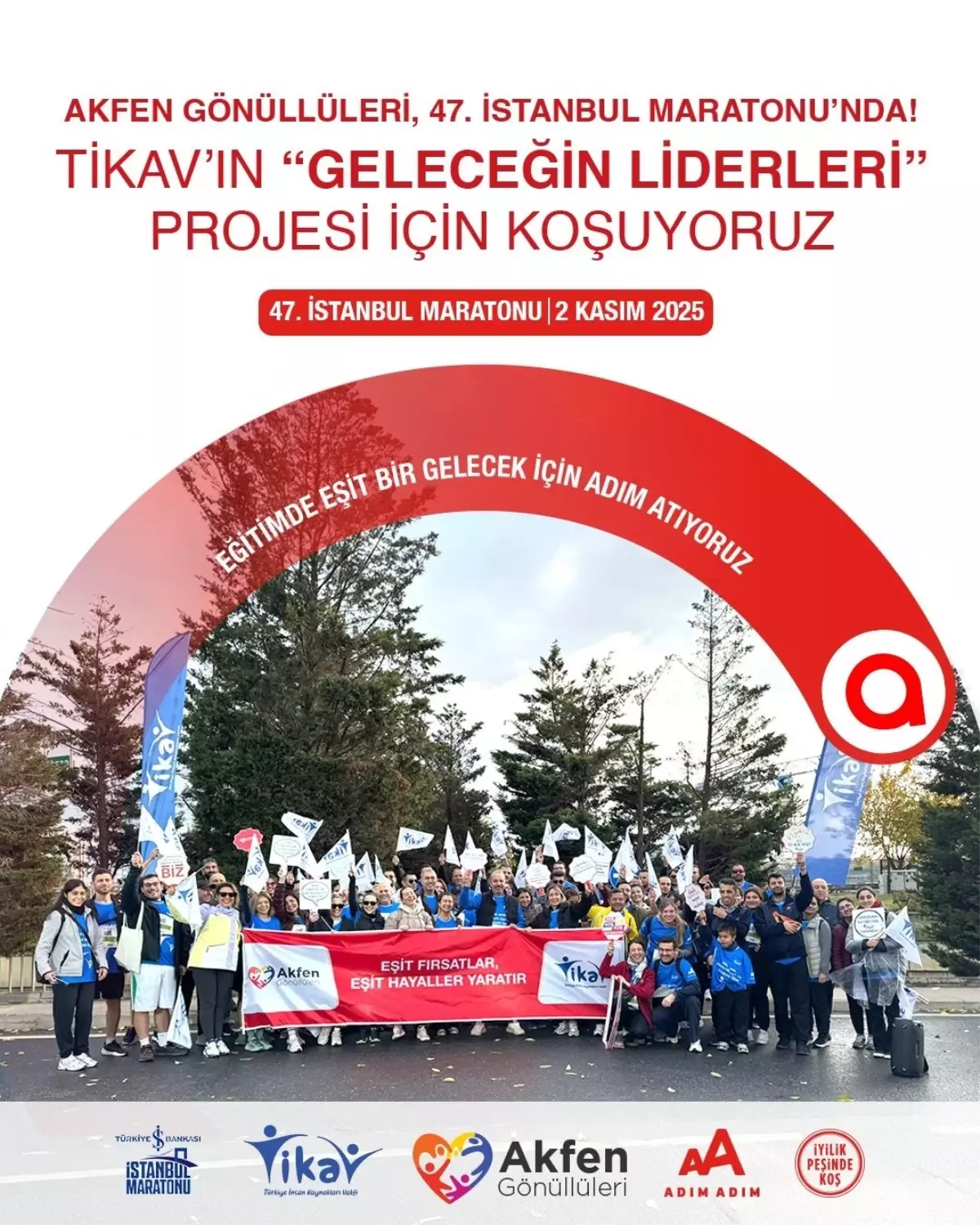 Akfen Gönüllüleri Maratonda Eğitime Destek Olacak