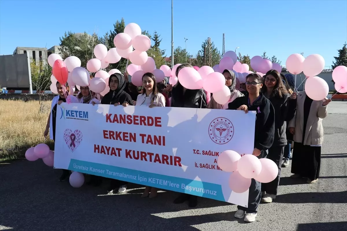 Ağrı'da Meme Kanseri Farkındalığı Yürüyüşü